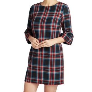 Vineyard Vines Jolly Plaid Flutter Sleeve Shift Dress Size 4